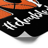 10. Geburtstag Doppelstühle zehn Basketball für Ju Poster (Ecke)