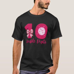10. Geburtstag Doppelstunde 10 Jahre alte Girl Mil T-Shirt