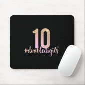 10. Geburtstag doppelte Ziffern Mädchen Peach Ombr Mousepad (Mit Mouse)