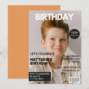 10. Geburtstag Einladungen für ihn Magazine Cover