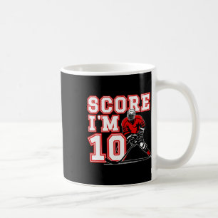 10. Geburtstag Eishockey Junge Zehn Jahre Alt Eish Kaffeetasse