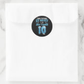 10. Geburtstag Eishockey Runder Aufkleber (Tasche)
