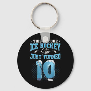 10. Geburtstag Eishockey Schlüsselanhänger