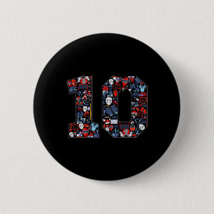 10. Geburtstag Eishockey Thema 10 Jahre alte Party Button