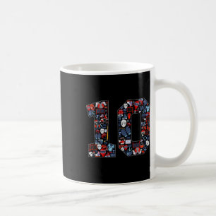 10. Geburtstag Eishockey Thema 10 Jahre alte Party Kaffeetasse
