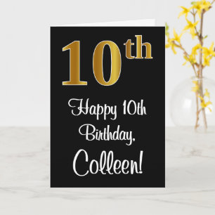 10. Geburtstag ~ Elegantes Luxus-Design mit falsch Karte