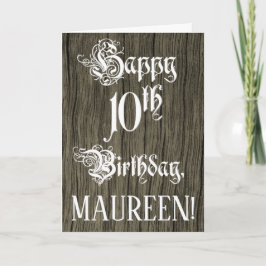 10. Geburtstag: Extravaganter, eleganter Text; Imi Karte