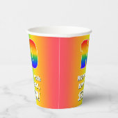 10. Geburtstag: Farbiges, lustiges Regenbogenmuste Pappbecher (Rechts)