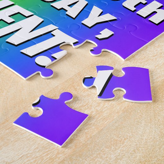 10. Geburtstag: Farbiges, lustiges Regenbogenmuste Puzzle (Seite)