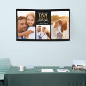 10. Geburtstag Foto Collage schwarze Goldtypografi Banner (Messeveranstaltung)