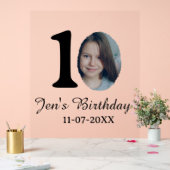 10. Geburtstag Foto kühnen Brief Kindernahrungsdat Acrylschild (Hochzeit)