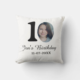 10. Geburtstag Foto kühnen Brief Kindernahrungsdat Kissen