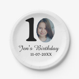 10. Geburtstag Foto kühnen Brief Kindernahrungsdat Pappteller