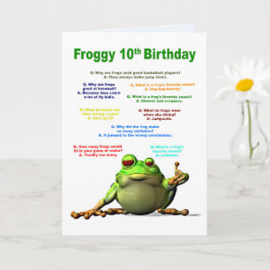 10. Geburtstag, Frosch Jokes Karte