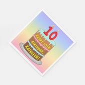 10. Geburtstag: Fun Cake and Candles + Individuell Serviette (Ecke)