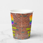 10. Geburtstag: Fun Graffiti-Inspiriert Regenbogen Pappbecher (Rechts)