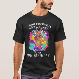 10. Geburtstag Funny Paint Cat Artist Zitat 10 B T-Shirt