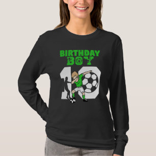 10. Geburtstag Fußball 10-jähriges Fußball-Fußball T-Shirt