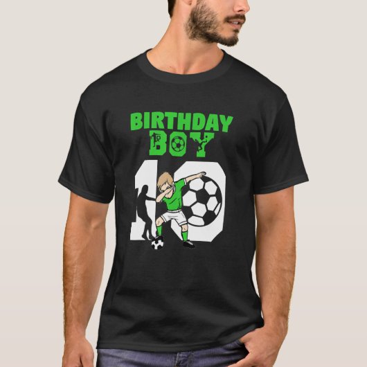 10. Geburtstag Fußball 10-jähriges Fußball-Fußball T-Shirt (Vorderseite)