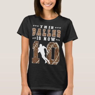 10. Geburtstag Fußball Boy Zehn Jahre alter Fußbal T-Shirt