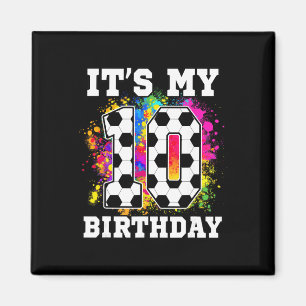 10. Geburtstag Fußball Thema Es ist mein 10. Gebur Magnet