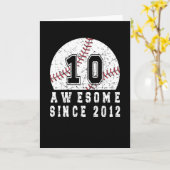 10. Geburtstag Geboren im Jahr 2012 Baseball Boy 1 Karte (Gelbe Blume)