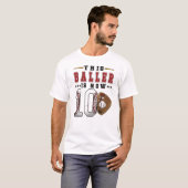 10. Geburtstag Geschenk Baseball Spieler 10 Jahre  T-Shirt (Vorne ganz)