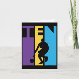 10. Geburtstag Geschenk zehn farbenfrohe Bysketbyl Karte