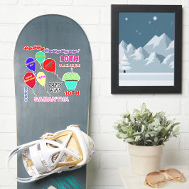 10. Geburtstag Girl Balloons Cupcake Vinyl Aufkleber