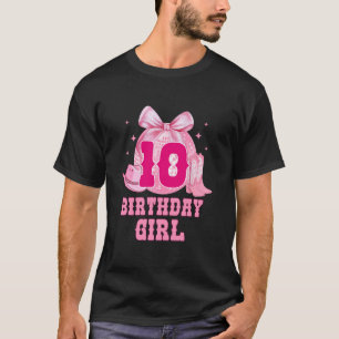 10. Geburtstag Girl Cowgirl Coquette Bow Western T T-Shirt