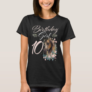 10. Geburtstag Girl Horse 10 Jahre alter Tag T-Shirt