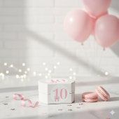 10. Geburtstag Girl Pink Bow Sticker