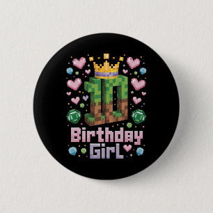 10. Geburtstag Girl Shirt Gaming Pixel Party 10 Ja Button