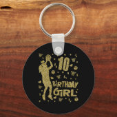10. Geburtstag Girls Basketball Fans Spieler Alter Schlüsselanhänger (Vorderseite)