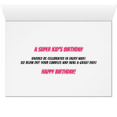 10. Geburtstag Girls Super Kids Pink Comic Book (Innenansicht Horizontal (Unten))