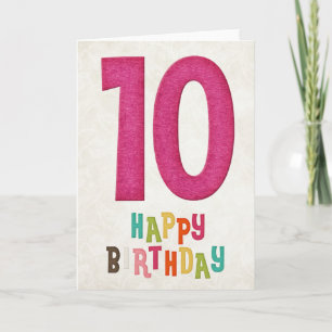 10. Geburtstag Glückwunschkarte Design 8 Karte