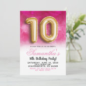 10. Geburtstag Gradient Einladung (Stehend Vorderseite)