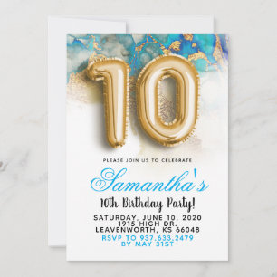 10. Geburtstag Gradient Einladung