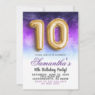 10. Geburtstag Gradient Einladung