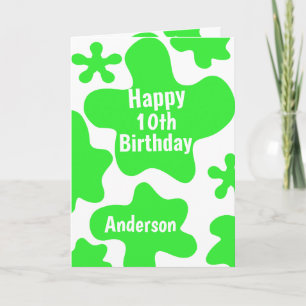 10. Geburtstag Grüne Schleime Karte