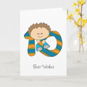 10. Geburtstag - Grußkarte - Junge Karte (Gelbe Blume)