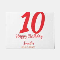 10. Geburtstag Hinzufügen Name Datum Jahr rote Vor