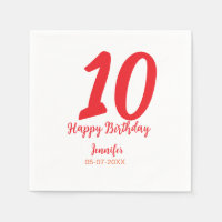 10. Geburtstag Hinzufügen Name Datum Jahr rote Vor