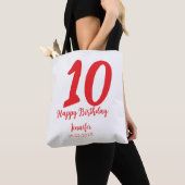 10. Geburtstag Hinzufügen Name Datum Jahr rote Vor Tasche (Von Nahem)