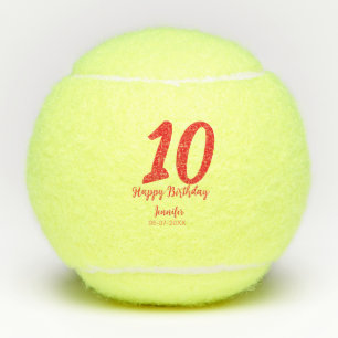 10. Geburtstag Hinzufügen Name Datum Jahr rote Vor Tennisbälle