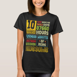 10. Geburtstag Junge 10 Jahre großartig gemacht I T-Shirt