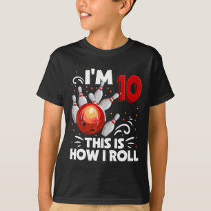 10. Geburtstag Junge Bowling So Roll ich 10 Ye T-Shirt