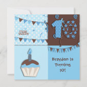 10. Geburtstag: Junge: Einladung (Vorderseite)