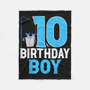 10. Geburtstag Junge Fischer Angler 10 Jahre Fleecedecke