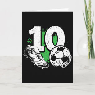 10. Geburtstag Junge Fußballspieler Fußll 10 Jahre Karte